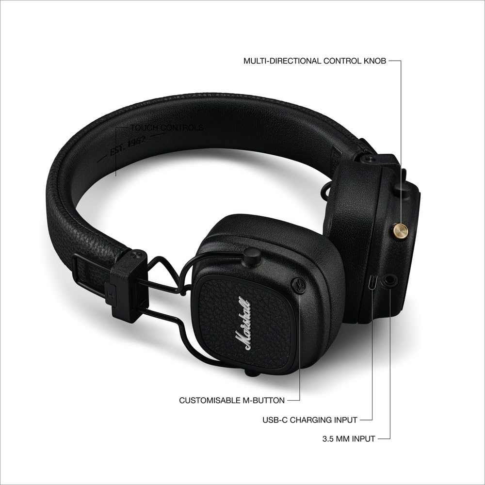 Marshall Major V On-Ear Wireless Bluetooth Headphones