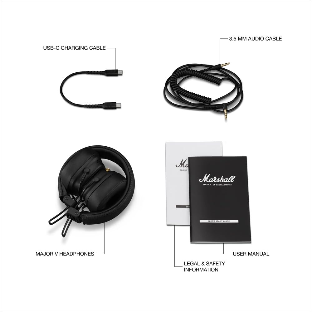 Marshall Major V On-Ear Wireless Bluetooth Headphones