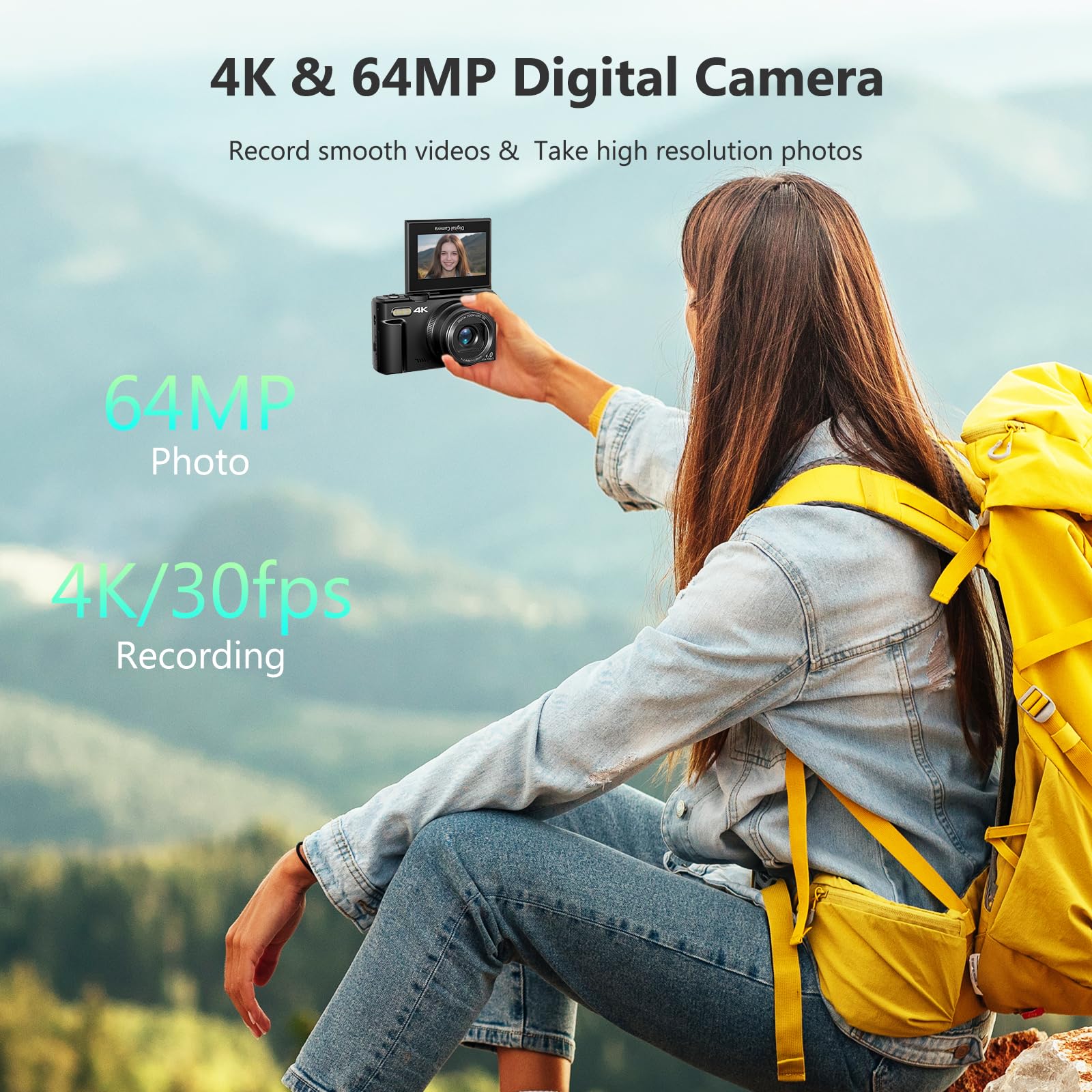 كاميرا رقمية 4K للتصوير الفوتوغرافي