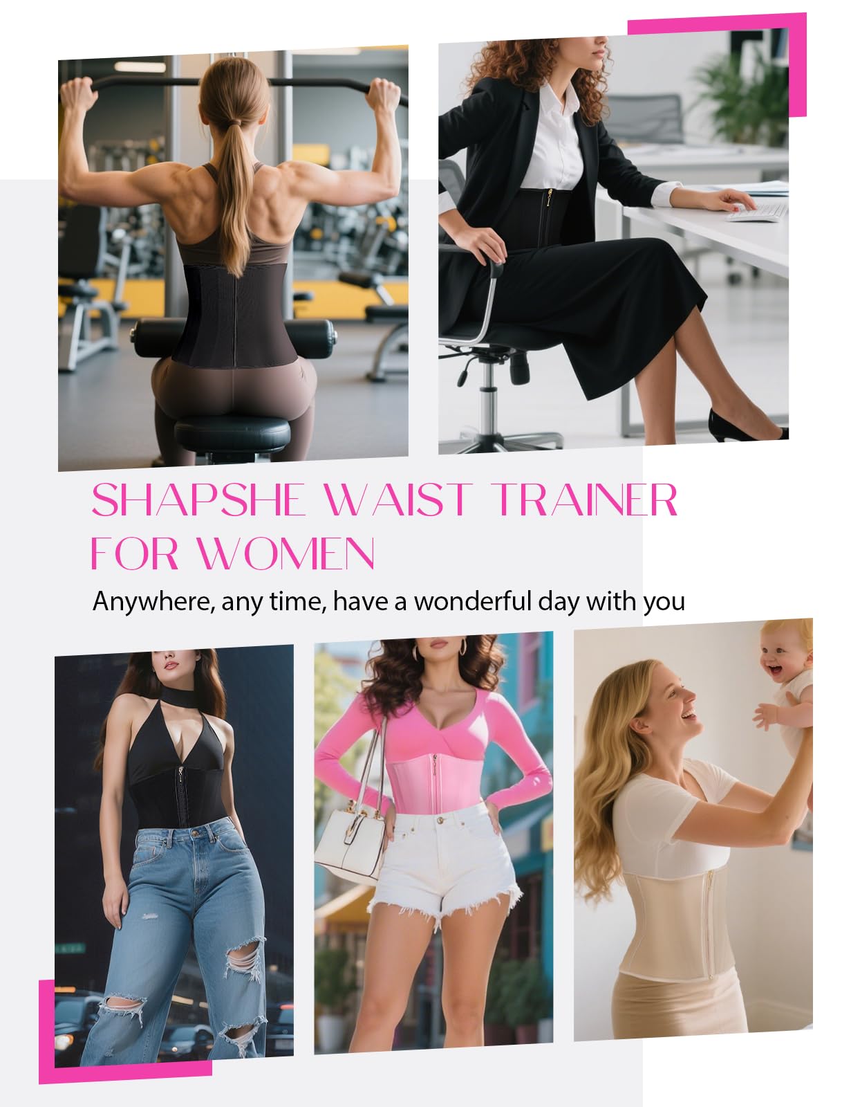 مشدّ خصر نسائي أصلي مستورد من كولومبيا، للتحكم في البطن ورفع الأرداف، مشدّ رياضي للخصر، مشدّ ما بعد الولادة، مزود بسحاب.